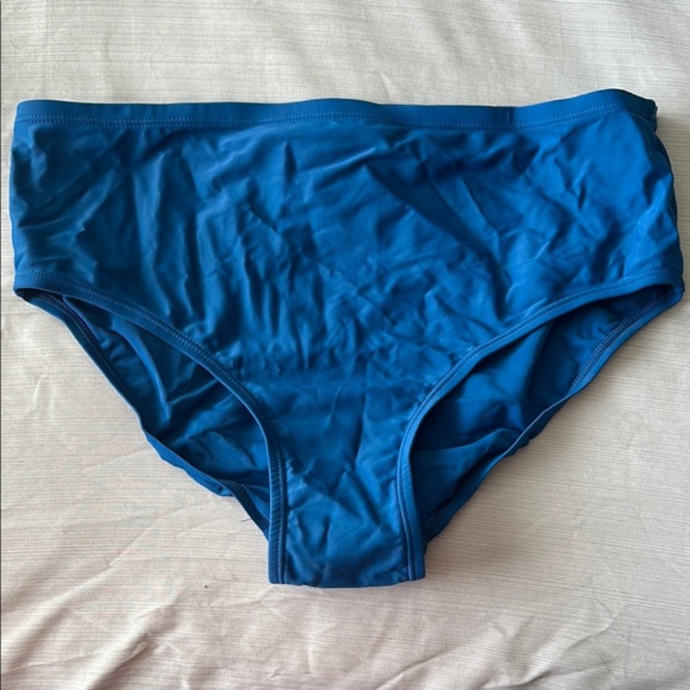 EUC Sand N Sun Plus Size Blue Women's Bikini Bottom Size 16W (1X) 🌙